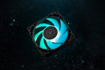 EKWB computer cooling fan mounted on liquid cooling radiator