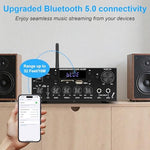 Romicta bluetooth five point zero hifi music system with wireless remote control and frequency modulation antenna accessories