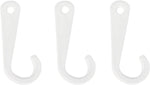 NX Garden sock display hooks front view showcasing the 500 pieces white plastic J-hooks.