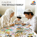 Packaging and rolled view of the imported premium paper coloring sheet for kids.