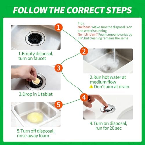 How to use ifbaby sink disposer cleaning tablets diagram