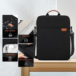 iKammo multi compartment tablet carrying case showing interior foam padding layout.