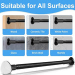 Long tension curtain rod for wide living room windows