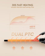 WEEYUM travel-friendly dual voltage curling iron with swivel cord