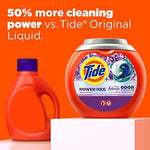 Comparison of Tide Power Pod size versus regular detergent pods
