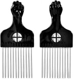 Modsight 2 Pack Metal Hair Pick Afro Comb front view