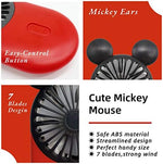 DecoLife three speed pocket fan showing the single button control mechanism