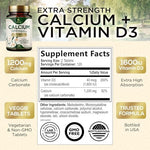Nature's Nutrition Calcium 240 tablets bottle label detail