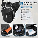 ISEYOU multi pocket waist bag worn as a cross body shoulder sling pouch.