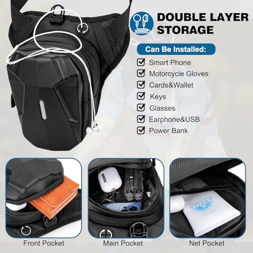 ISEYOU multi pocket waist bag worn as a cross body shoulder sling pouch.