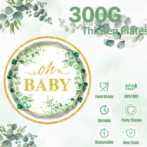 Complete Sage Greenery tableware set arrangement for 25 guests