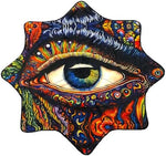 Detailed view of Mougee Classic Flow Star vibrant fabric pattern