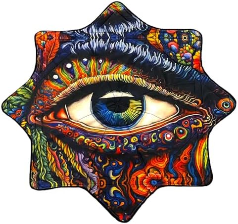 Detailed view of Mougee Classic Flow Star vibrant fabric pattern