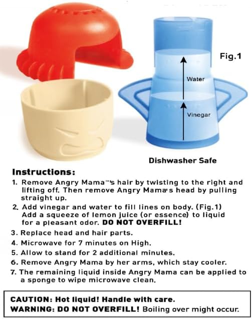 Eco friendly kitchen microwave cleaner being lifted safely by the outer elbows