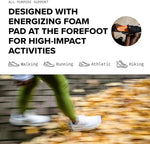 Side profile of Superfeet high impact support insoles showing arch contour