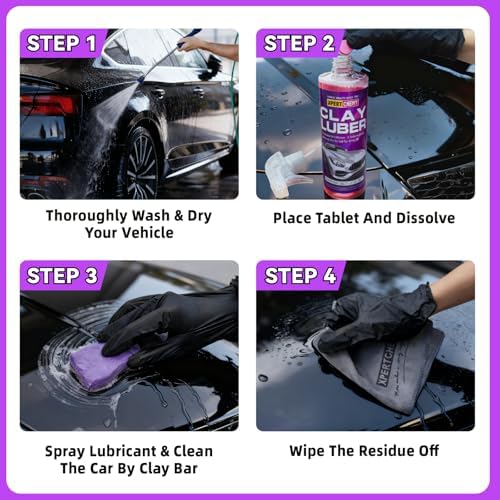 Close up view of the ultra fine pliable synthetic clay bars for vehicle paint decontamination