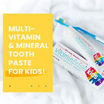 Safe to swallow kids toothpaste with calcium and xylitol for cavity protection.
