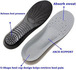 Underside of Amitataha insoles showing trim-to-fit size guides