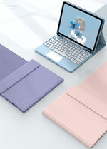 AnMeng Galaxy Tab S10 Plus/S9 Ultra Keyboard Case with Touchpad, Detachable Bluetooth Round Keys Leather Folio Cover for 12.4 Inch Galaxy S10+/S9+, Teal - Image 9