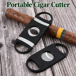 2-Piece Cigar Cutter Set – Plastic & Stainless Steel Guillotine Cutters for Precise Trimming - Image 8