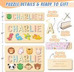 Authentic OELTTG wooden puzzle gift packaging demonstrating the premium quality of this imported baby shower keepsake.