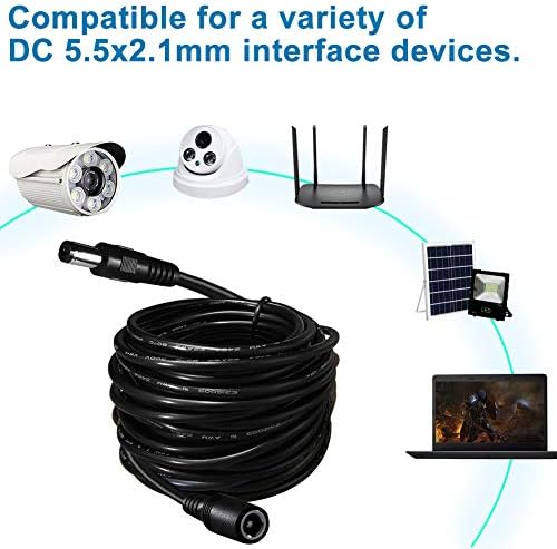 Siocen power supply adapter cable highlighting the sturdy polyvinyl chloride protective jacket.