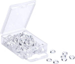 Shapenty clear round glass dome tiles cabochons front view in storage packaging