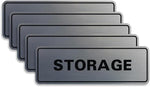 Standard STORAGE Door/Wall Sign - Dark Brown - Small (1 Pack) - Image 10