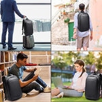 hk waterproof travel backpack ergonomic padded shoulder straps close up detail