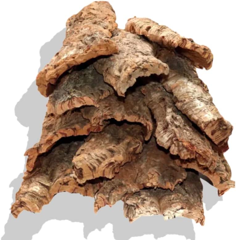Generic Bulk Cork Bark Flats 5 Pounds front view of natural wood slabs