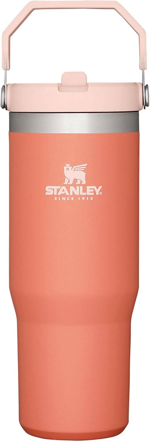 STANLEY IceFlow Flip Straw Tumbler with Handle 30 oz | Twist On Lid and Flip Up Straw | Leak Resistant Water Bottle | Insulated Stainless Steel |BPA-Free | Rose Quartz 1.0 - Image 11
