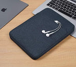CaseBuy 11 inch iPad pouch lifestyle view inside a travel backpack