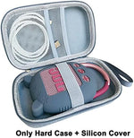 JCHPINE travel storage bag open view with internal mesh pocket holding charging cable.
