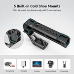 Threaded mounting holes on aluminum camera handle