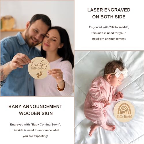 Flat lay arrangement of the imported Blinking Stars pregnancy surprise kit for family photo reveals