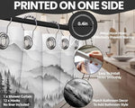 Full length display of the seventy two inch QGHOT masculine nature scene bath decor set in a modern bathroom setup.