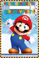 Postcard style kids party fill in invitations pack of thirty count.