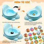 Reusable potty training decals featuring cute farm animals
