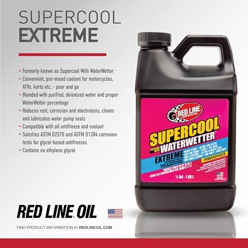 Sixty four fluid ounces container of pre-mixed glycol-free track safe powersports liquid