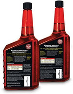 Marvel Mystery Oil engine oil and fuel treatment dual pack packaging highlighting performance benefits