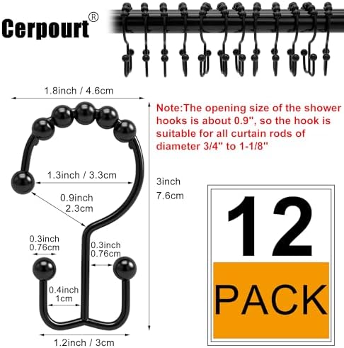 Cerpourt metal bathroom hooks close up of corrosion resistant plating finish