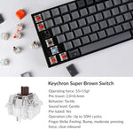 Keychron K4 keyboard switches and keycaps detail