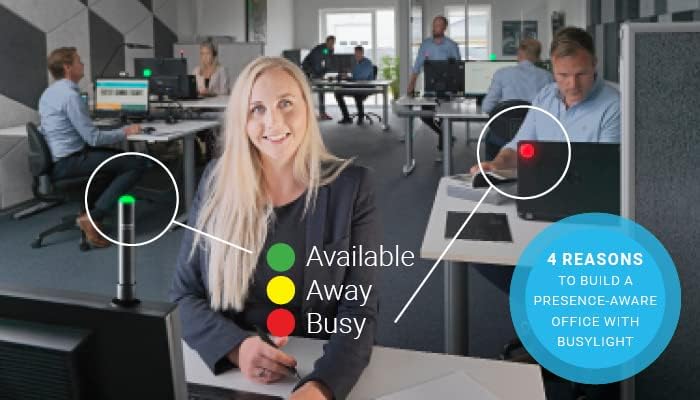 Kuando workspace presence light displaying green available status color
