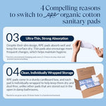 Top view of breathable unscented panty liners for women with soft cotton cover