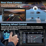 Adapter Universe car multimedia system back panel detailing the audio video input and output wiring ports.