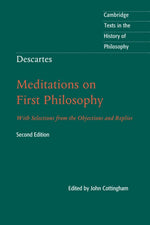 Descartes Meditations on First Philosophy paperback front cover by John Cottingham
