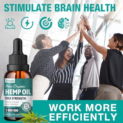 High potency hemp extract oil bottle with dropper