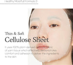 Detailed back view of ETUDE collagen face mask package instructions.