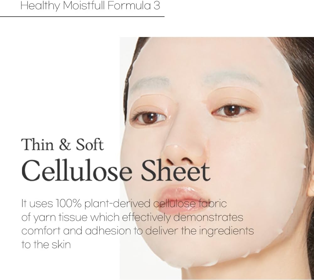 Detailed back view of ETUDE collagen face mask package instructions.