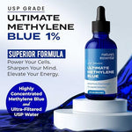Sweat and Soul Methylene Blue glass bottle with dropper cap